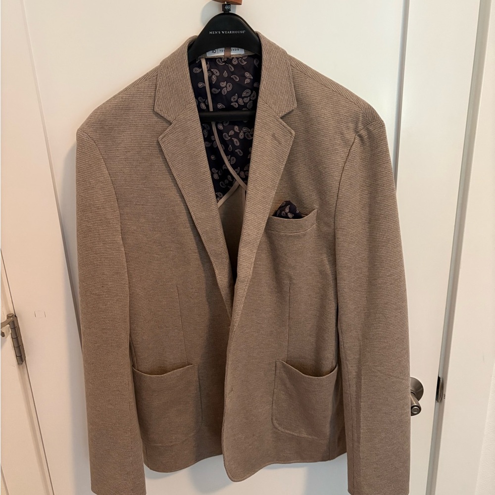 7 Diamonds - Men's Large Beige Casual Blazer